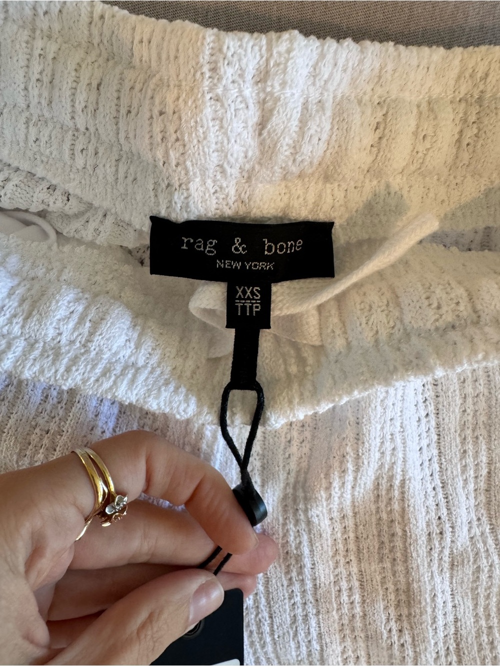 NWT rag & bone White Olivia Drawstring Shorts - Picture 4 of 6